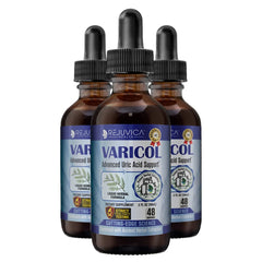 Rejuvica Varicol bottle with dropper for convenient uric acid support.