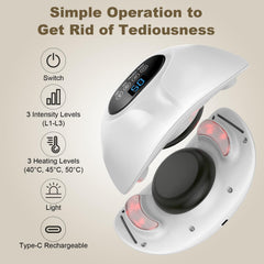 Relassy compact device ideal for on-the-go relaxation during work breaks.
