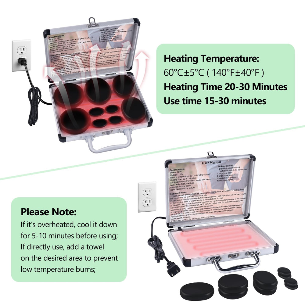 All-in-one massage kit with manual and power cord for easy setup
