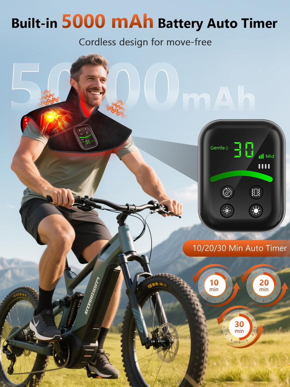 RELEXNOW dual-light therapy delivering red and infrared wavelengths for deeper tissue support.