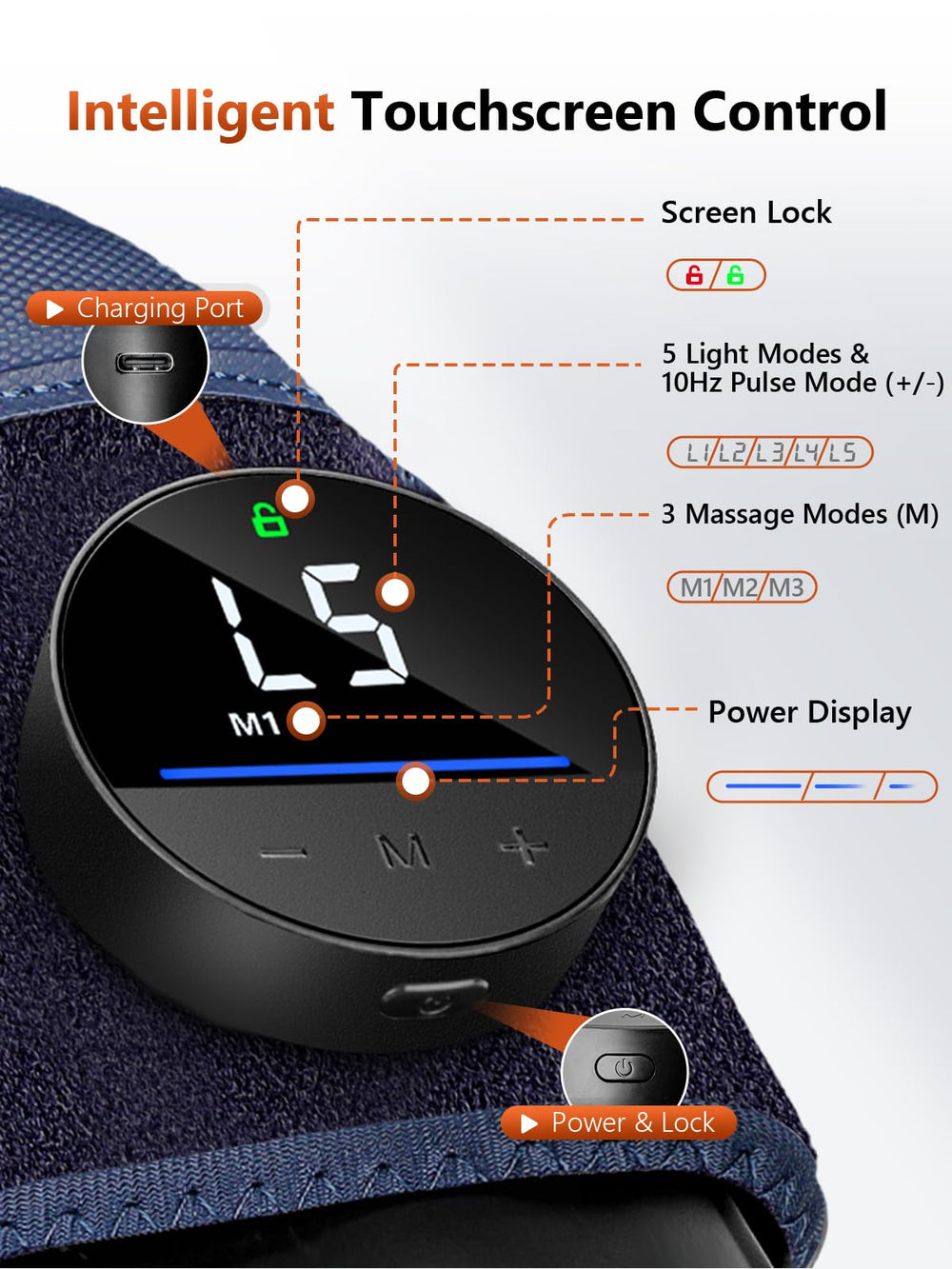 Intelligent touchscreen control for customizing vibration and light modes.
