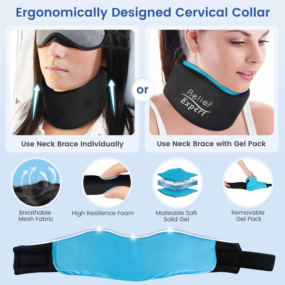 Relief Expert hot-cold-therapy demonstrates versatile neck comfort options
