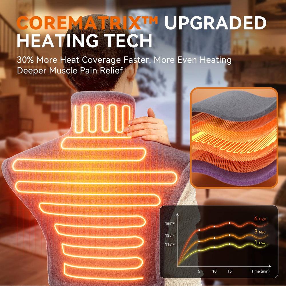 CoreMatrix rapid heating technology delivers quick, even warmth across the back area.