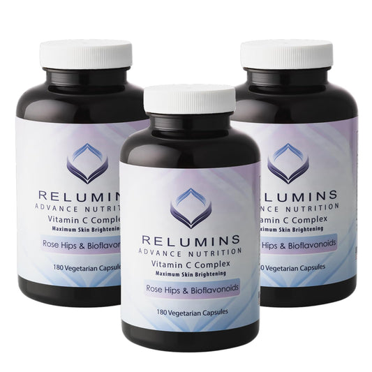 Relumins Spring Glow Essentials bottle front view for daily immune support.