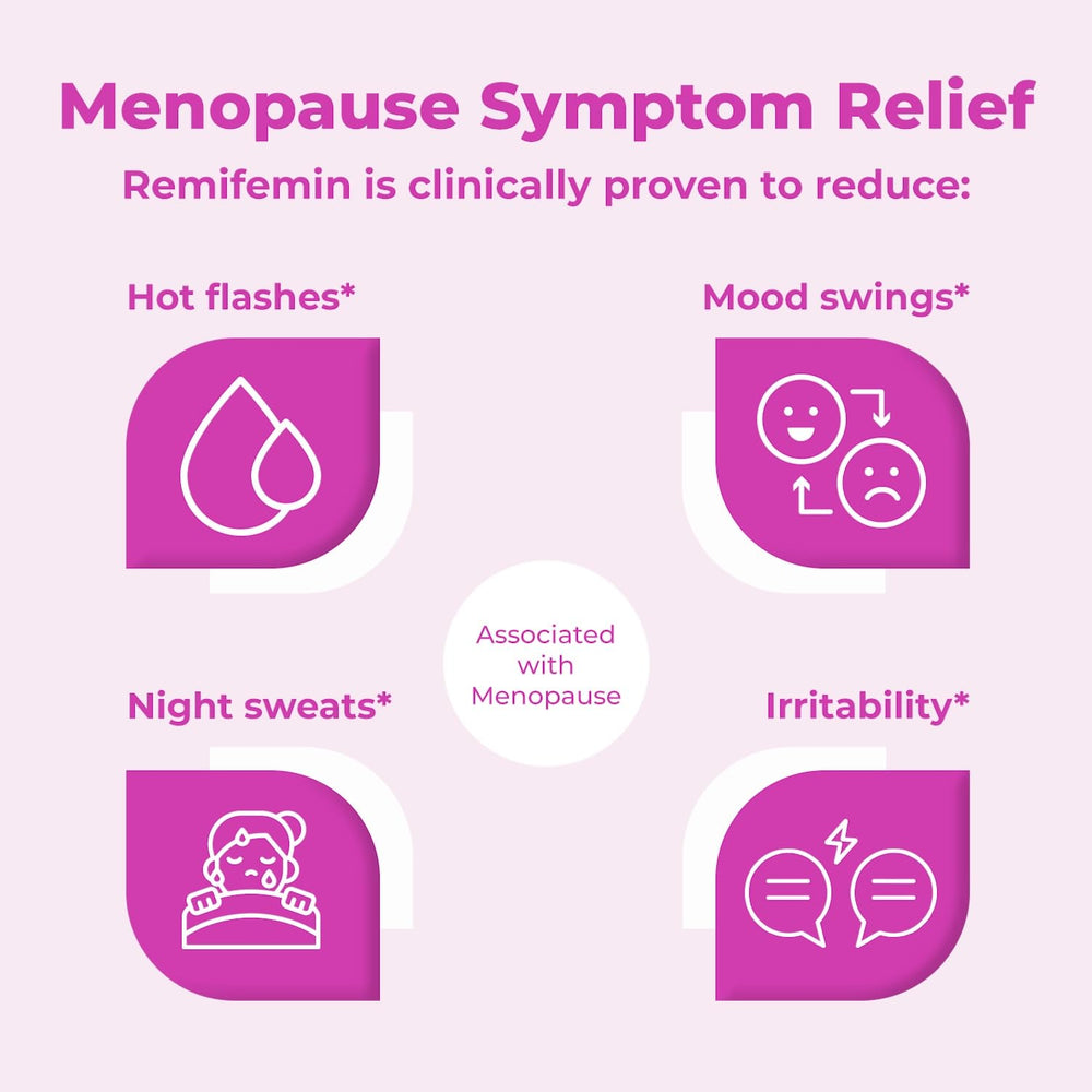 Remifemin made in Germany badge reinforces premium herbal menopause support.