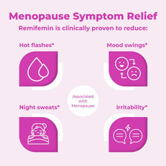 Remifemin made in Germany badge reinforces premium herbal menopause support.