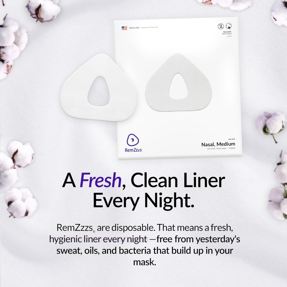 RemZzzs 32-pack image highlights the number of liners included.