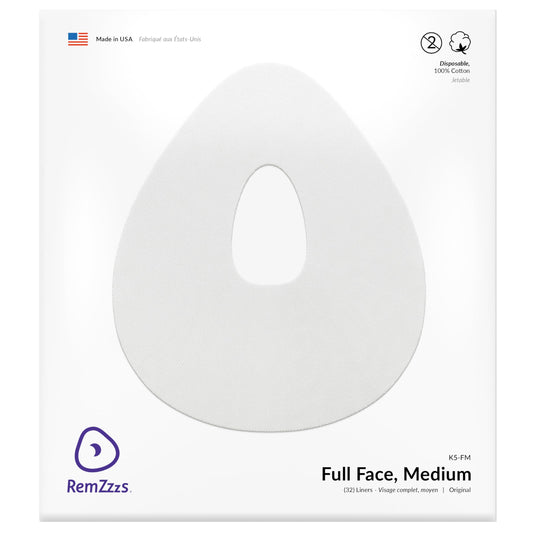 RemZzzs K5-FM liner pack of 32, cotton disposable mask liners.