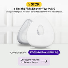 RemZzzs K5-FM liner packaging with 32 disposable liners.