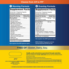 Renew Life Cleanse Smart dosage chart illustrating a 14-day cycle.