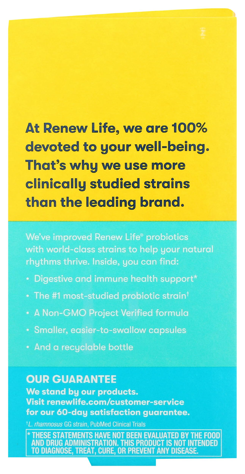 Renew Life Colon Care bottle label highlights gluten-free dairy-free and soy-free formulation