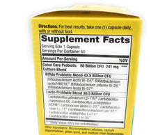 Renew Life capsules closeup for easy-to-swallow daily probiotic intake