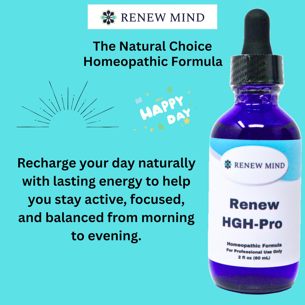 RENEW MIND Renew HGH Pro dropper dispense enables quick, precise dosing for focus.
