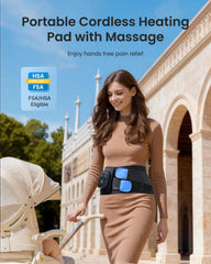 RENPHO wireless heating pad with USB-C charging for on-the-go warmth