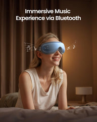 RENPHO eye massager heat levels 104℉ and 113℉ for comfortable warmth