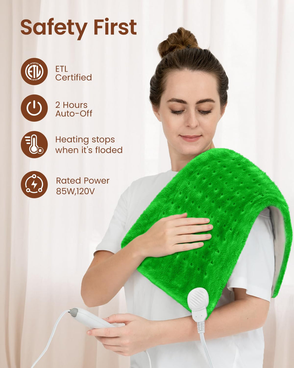 RENPHO heating pad machine-washable for easy cleanup after use