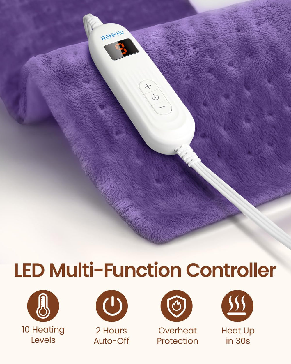 RENPHO pad fabric feels soft and skin friendly during use.
