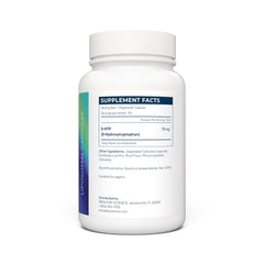 Renue By Science 5HTP capsules close-up, showing 75 mg dosage for mood support.