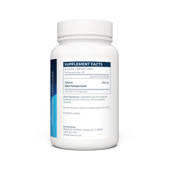 Renue By Science CA AKG bottle front emphasizing convenient daily use for mitochondrial support