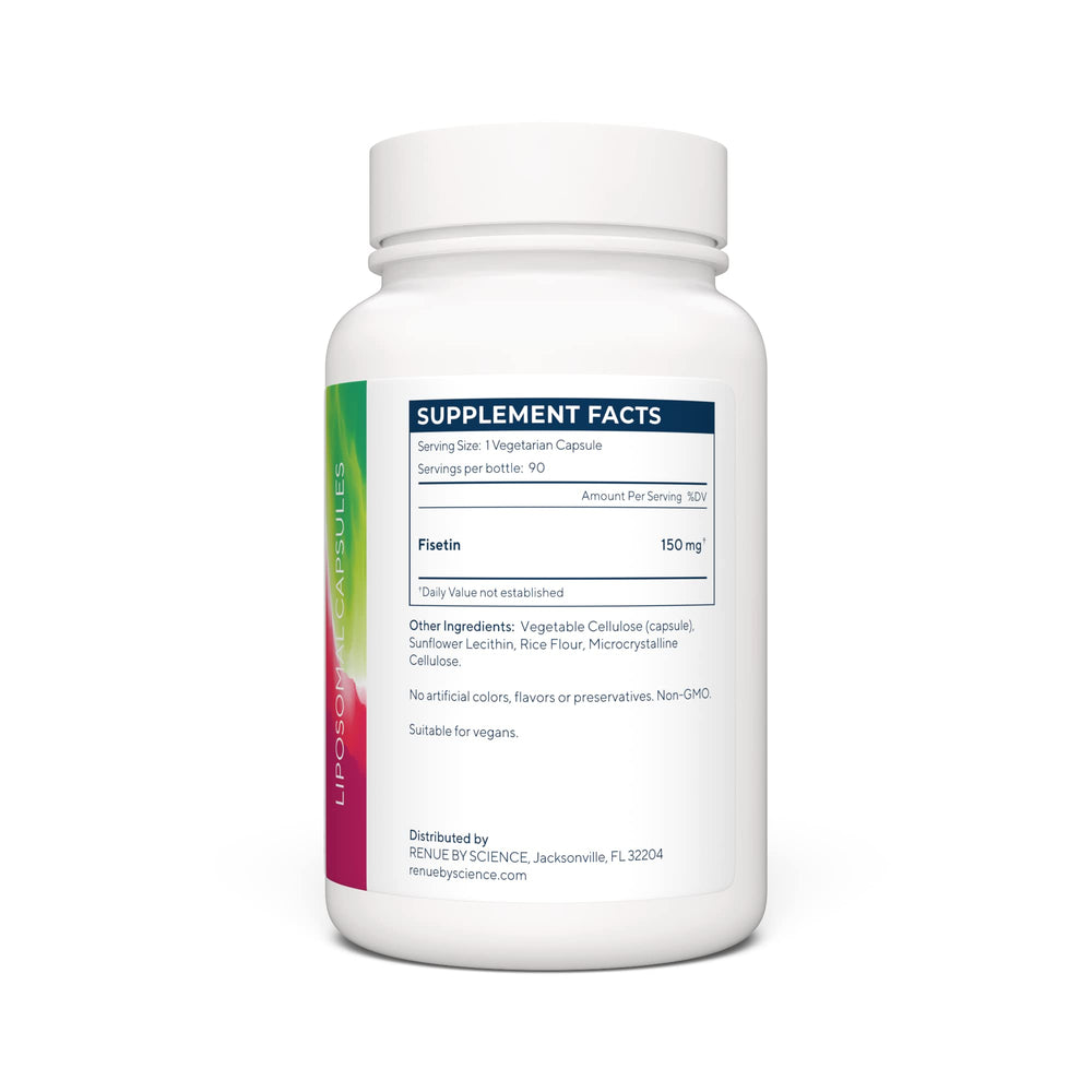 Renue By Science Fisetin capsules inside view for easy daily dosing