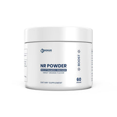 Renue By Science Nicotinamide Riboside powder tub with citrus burst flavor may support cellular energy.