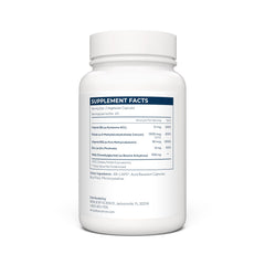Renue By Science TMG capsules closeup showing zinc, folate, B12 and B6.
