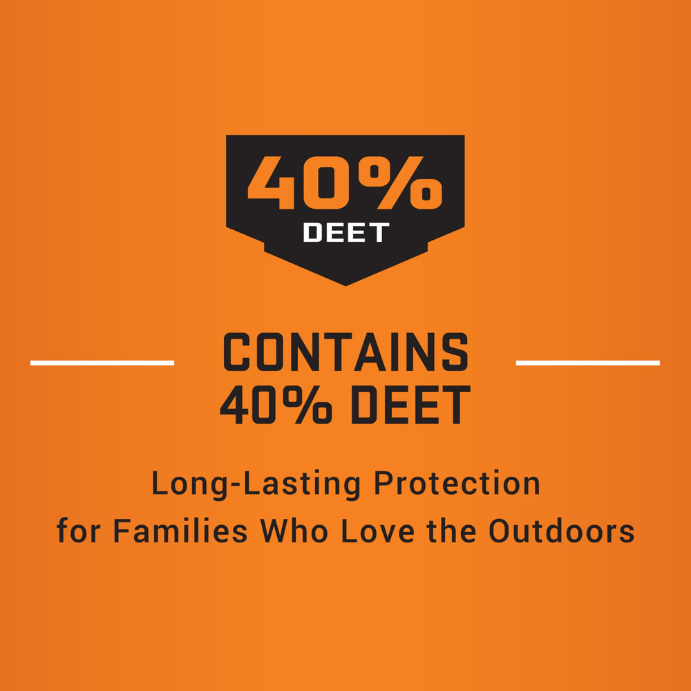 Running on a park trail, Repel Sportsmen Max Formula at hand.