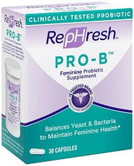 Rephresh Pro-B capsules—easy daily use with water.