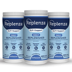 Replenza Daily Replenisher bottle with amino acid blend for GLP-1 support