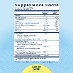 Replenza Daily Replenisher scoop with lemon powder ready for mixing