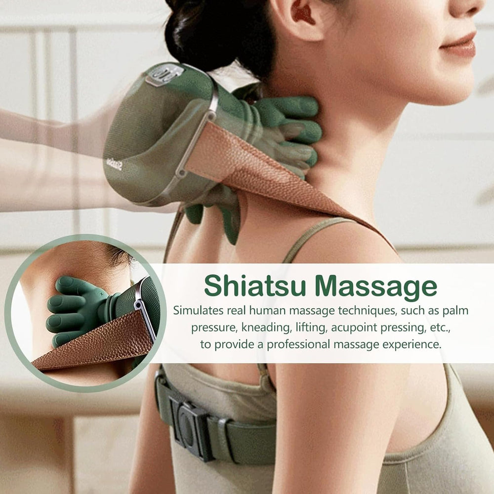 Rercarre neck massager heat function for soothing warmth and comfort