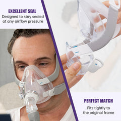Rescare Airfit F20 cushion small seal demo for leak-free fit.