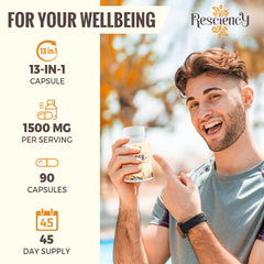 Resciency Detox Binder uses piperine and turmeric to boost ingredient delivery