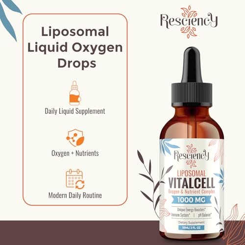 Resciency liquid oxygen drops mixed with water for easy daily supplementation