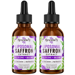 Resciency liposomal saffron drops bottle for steady mood support