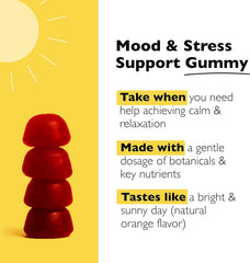 RESCUE Bach Plus Mood & Stress Gummies pouring, easy daytime use