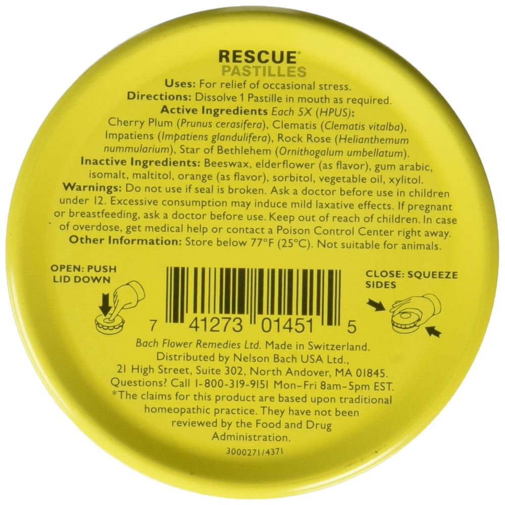RESCUE Rescue Remedy Pastilles 12-pack opened for quick mood balance