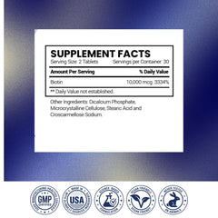 Research Verified Biotin daily dose for hair and nails routine.