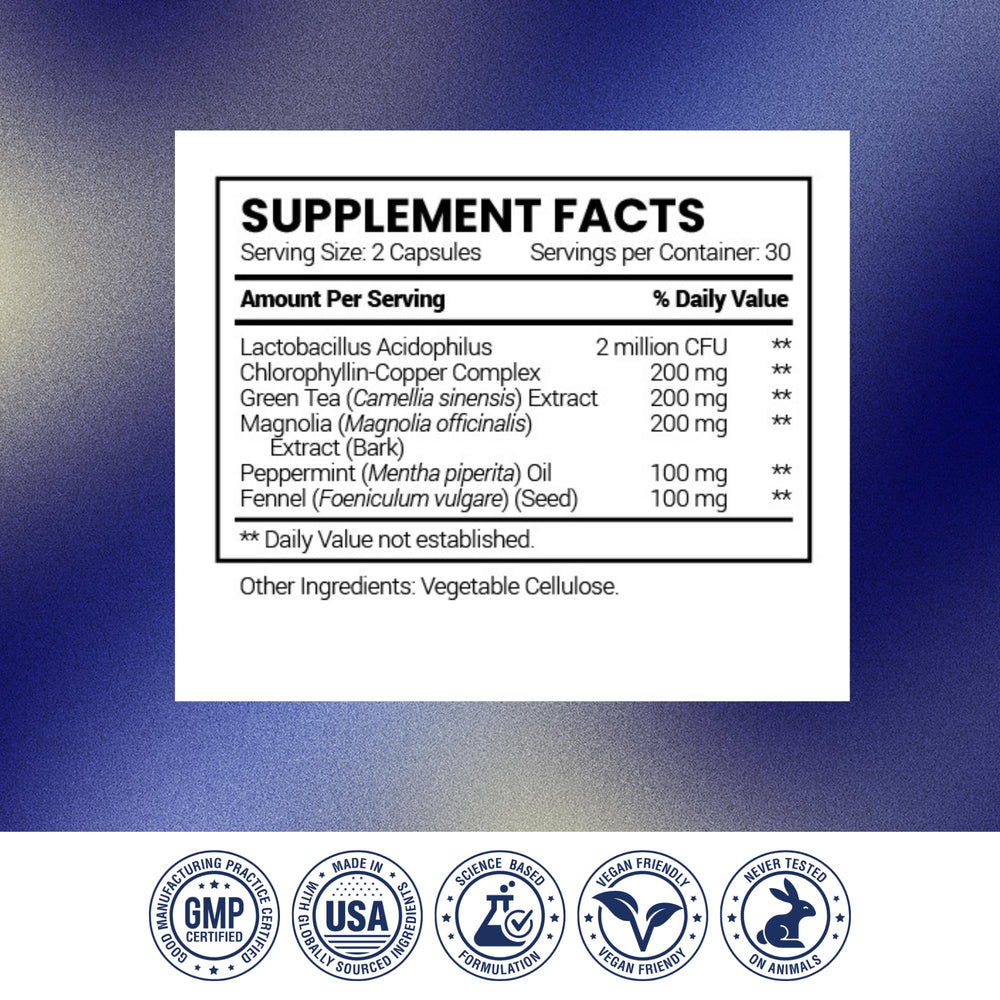 Research Verified daily-use capsule routine supports ongoing freshness during social moments.