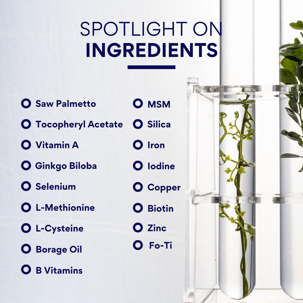 Pouring Research Verified Hair Growth Support capsules into hand for routine