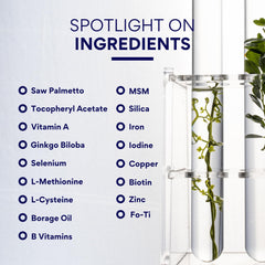 Pouring Research Verified Hair Growth Support capsules into hand for routine
