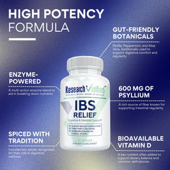 Research Verified IBS Relief turmeric extract image features 95% curcuminoids for daily wellness.