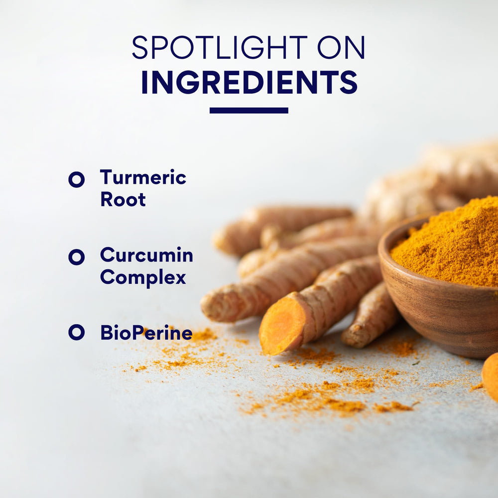 Made in USA seal visible on turmeric bottle.
