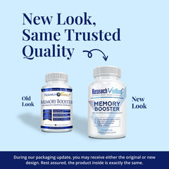 Pouring Research Verified Memory Booster capsules for daily use.
