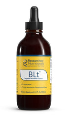 Researched Nutritionals BLT bottle pour shows smooth tincture dispensing.