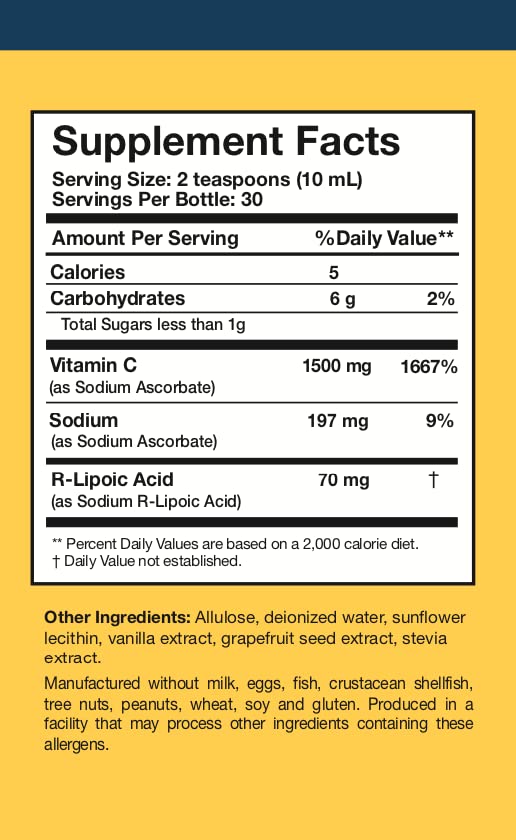 Ingredient list shows allergen-friendly, GMO-free composition for C-RLA.
