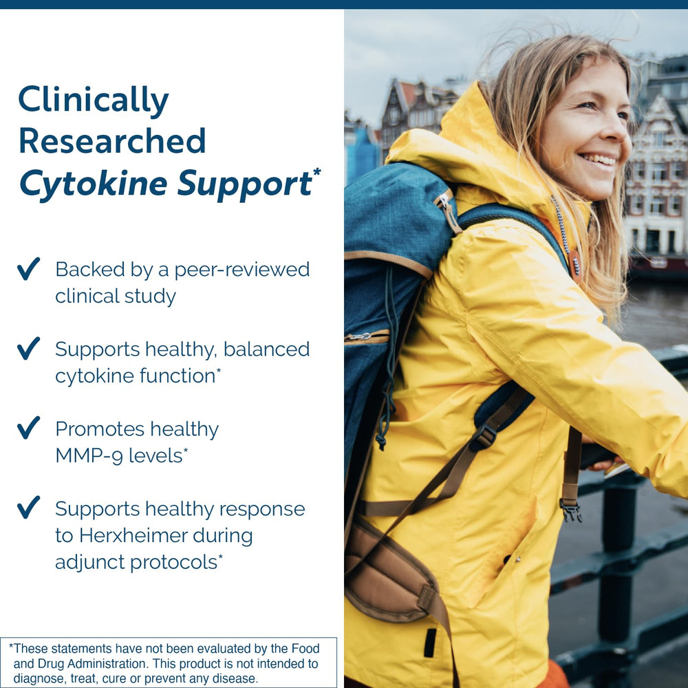 CytoQuel bottle back communicates comprehensive immune balance and daily resilience.