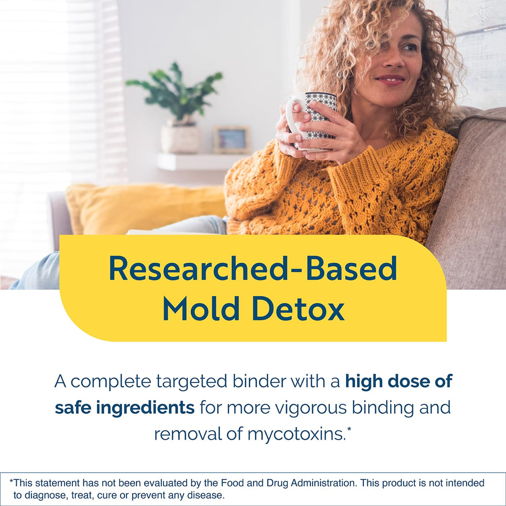 Researched Nutritionals MycoPul bottle closeup highlighting six-binder toxin-binding blend