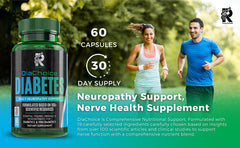 DiaChoice packaging on desk with wellness plan for nerve comfort