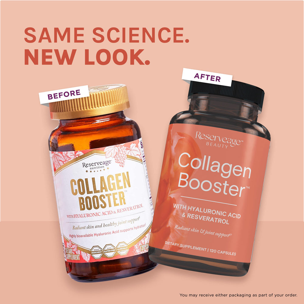 Close-up of packaging featuring Pro-Longevity Factors Blend and trans-resveratrol